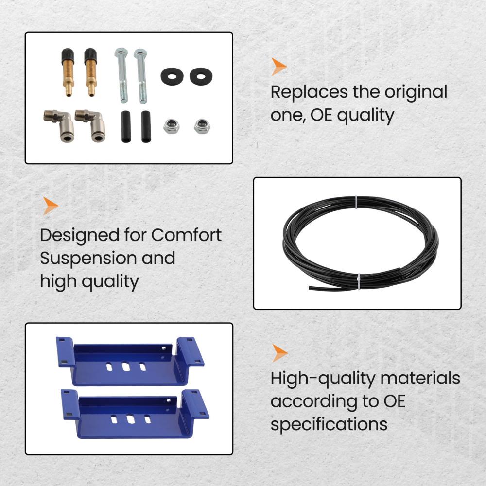 Air Helper Spring Suspension Leveling Kit compatible for Ford F-250 F-350 Super Duty 97-04