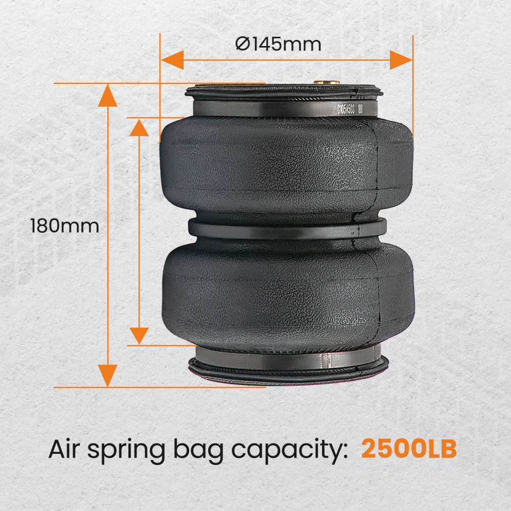 Air Helper Spring Suspension Leveling Kit compatible for Ford F-250 F-350 Super Duty 97-04