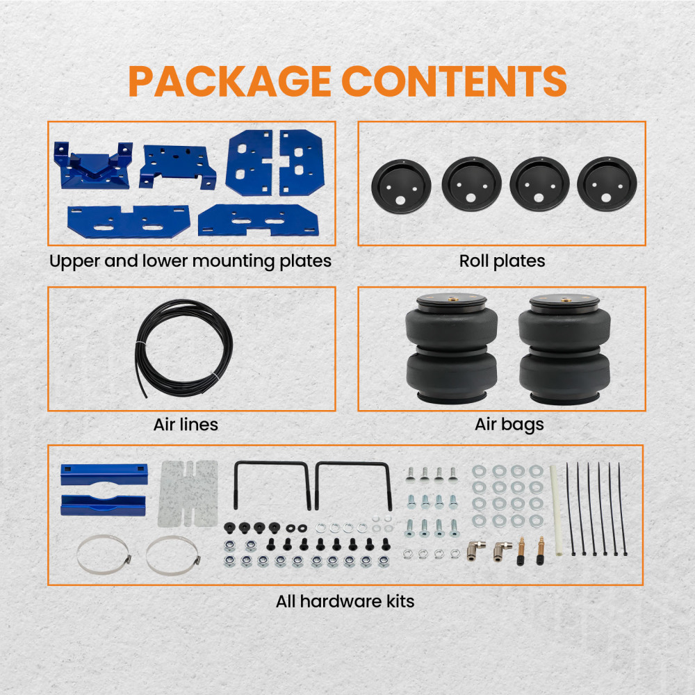 Rear Air Spring Suspension Bags Kit compatible for Dodge RAM 2500 3500 Pickup 4WD 2003-10