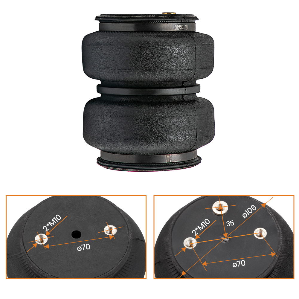 Rear Air Spring Suspension Bags Kit compatible for Dodge RAM 2500 3500 Pickup 4WD 2003-10