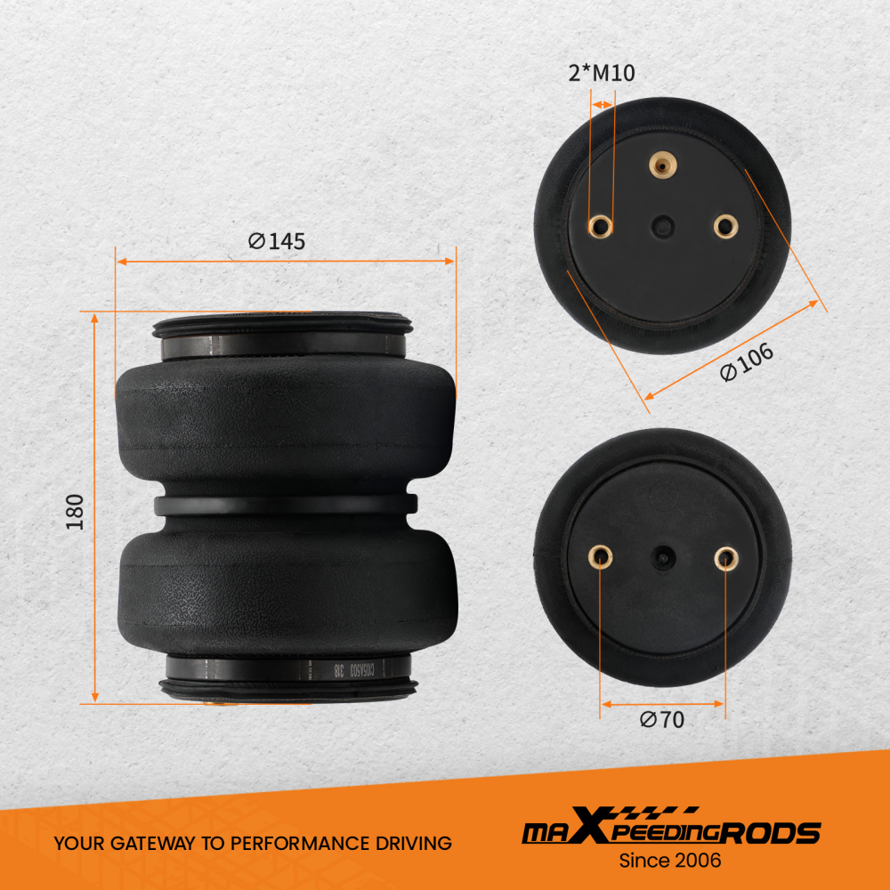 Air Spring Leveling Kit compatible for Dodge Ram 1500 Pickup 5000 lbs 4WD RWD