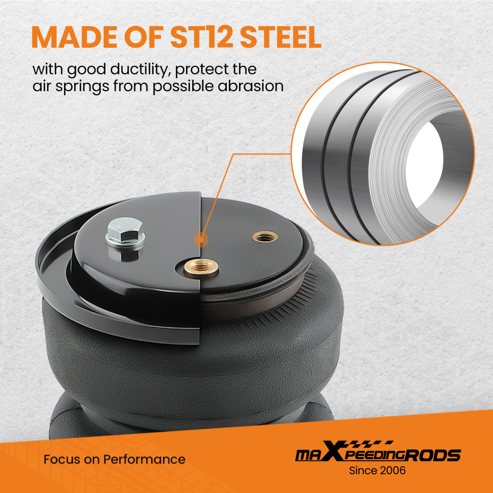 Air Controller Spring Bag +Air Suspension Helper Spring Compatible For Dodge Ram 1500 09-23