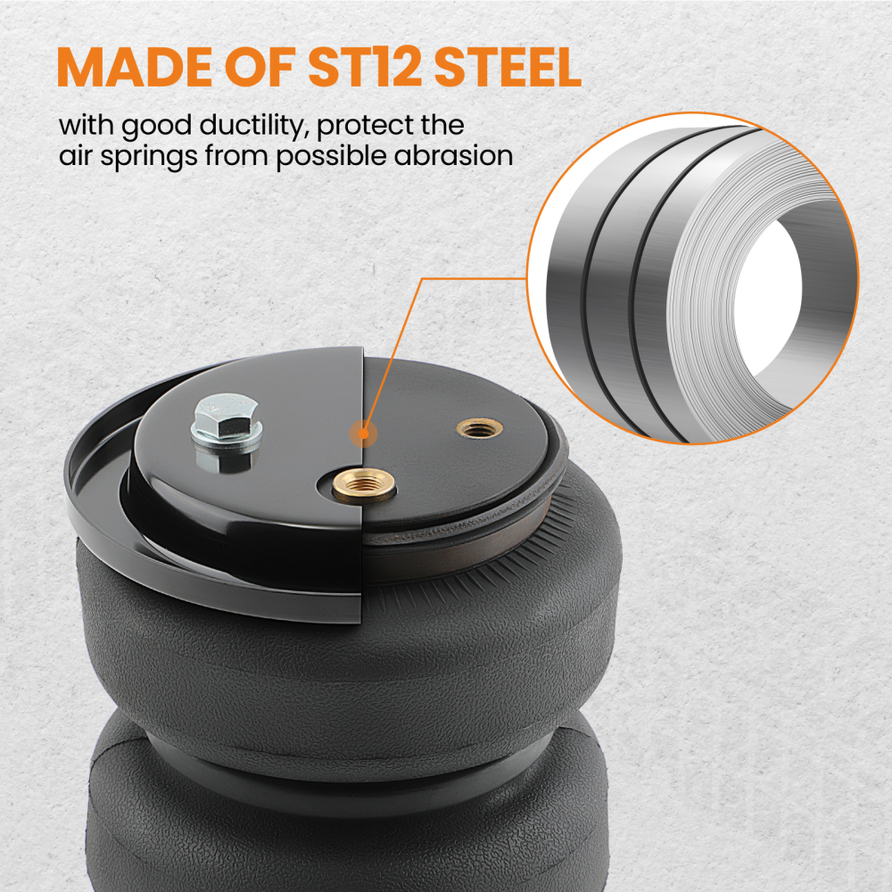 Air Controller Spring Bag +Air Suspension Helper Spring Compatible For Dodge Ram 1500 09-23