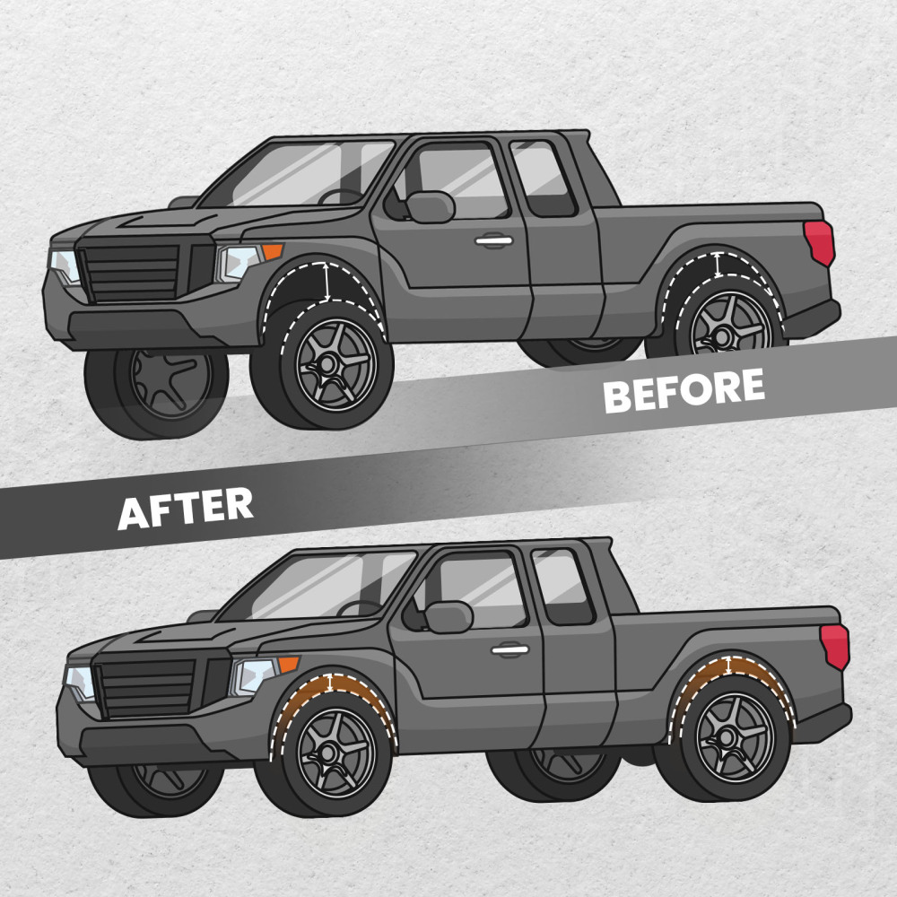 3 Inch Front / 5 Inch Rear Drop Spring Lowering Kit for ChevroletC10 1963-1972