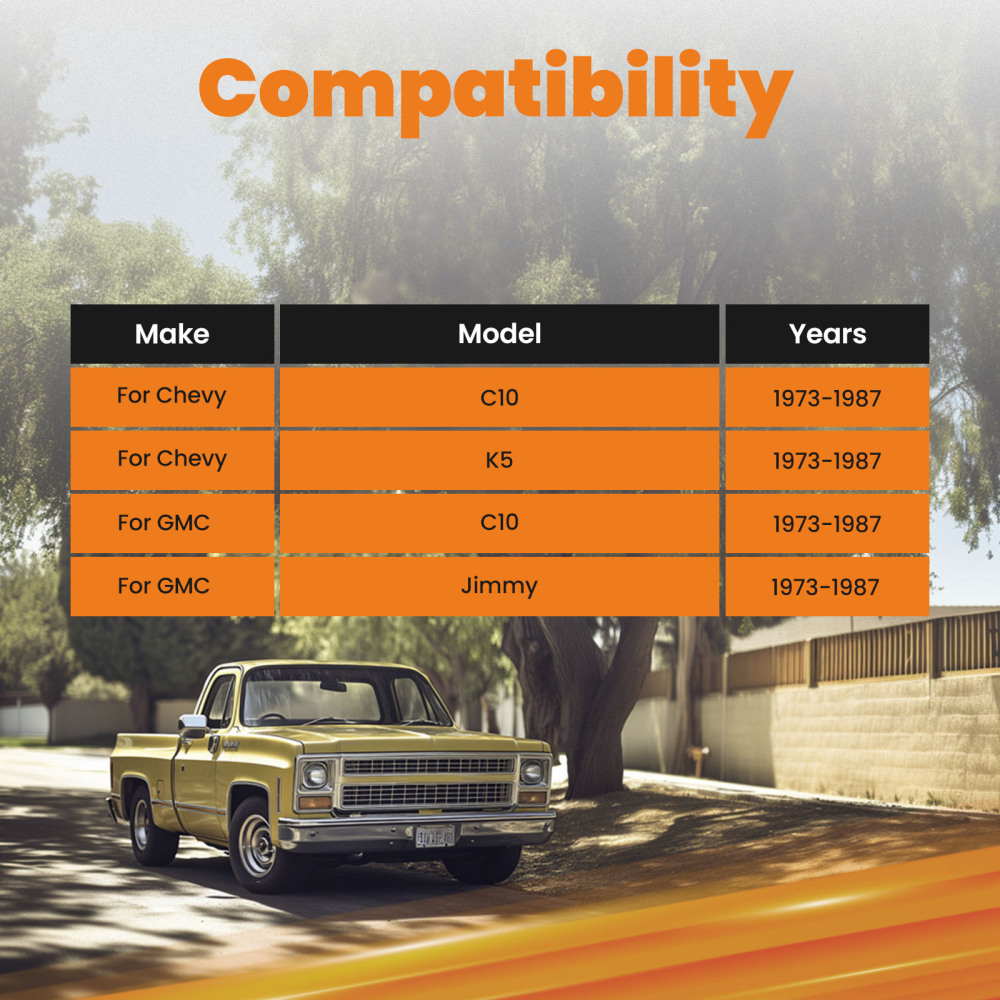 3 / 5 Drop Lowering Flip Kit w/ Coil Springs compatible for Chevy C10 compatible for GMC C15 1973-1987