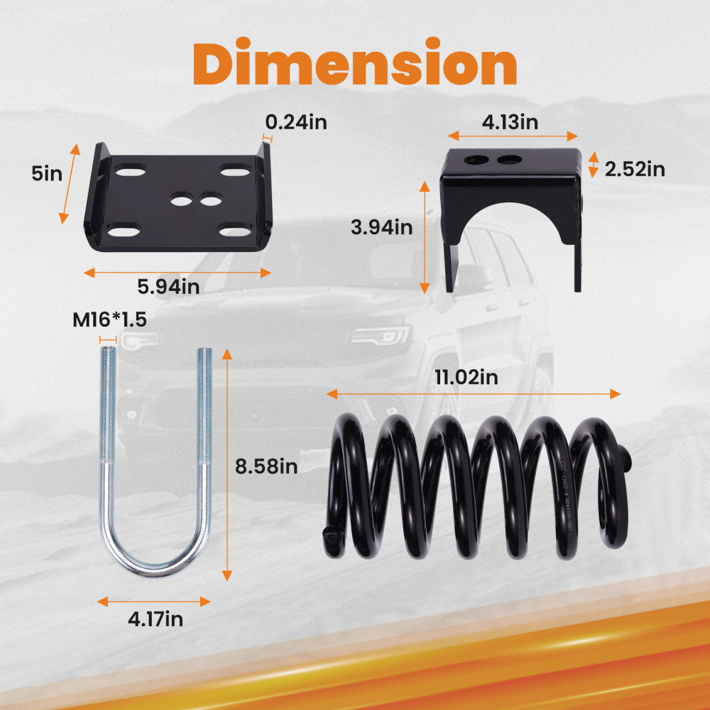 3 / 5 Drop Lowering Flip Kit w/ Coil Springs compatible for Chevy C10 compatible for GMC C15 1973-1987