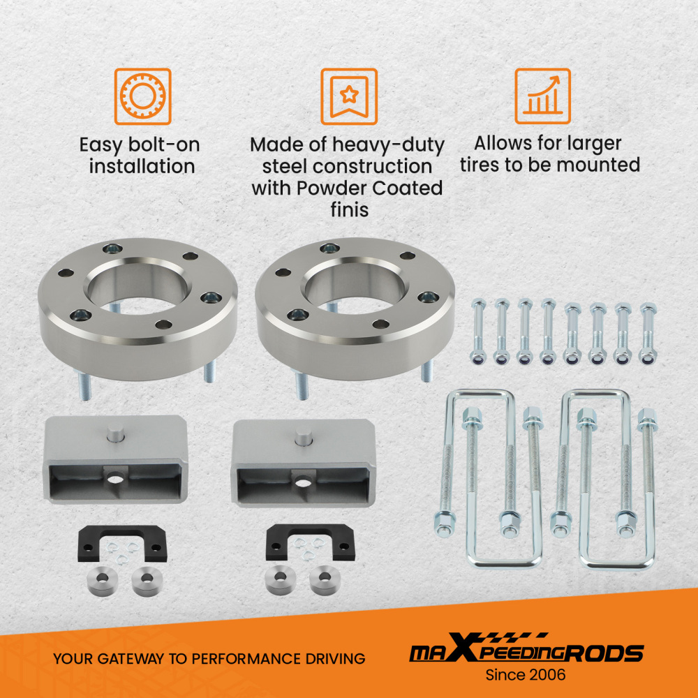 3.5 inch Front 2 inch Rear Lift Kit Spacers compatible for Silverado Sierra 1500 2007-2018 6-Lug