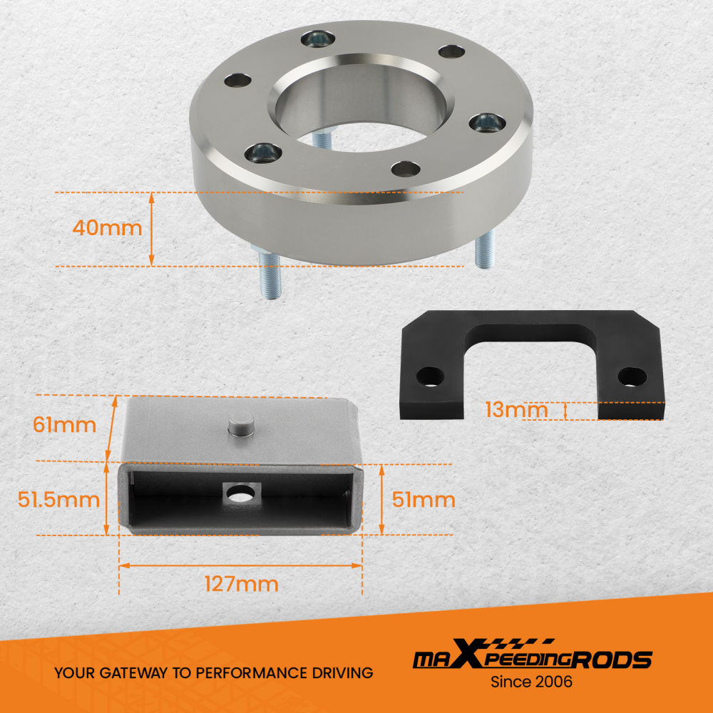 3.5 inch Front 2 inch Rear Lift Kit Spacers compatible for Silverado Sierra 1500 2007-2018 6-Lug