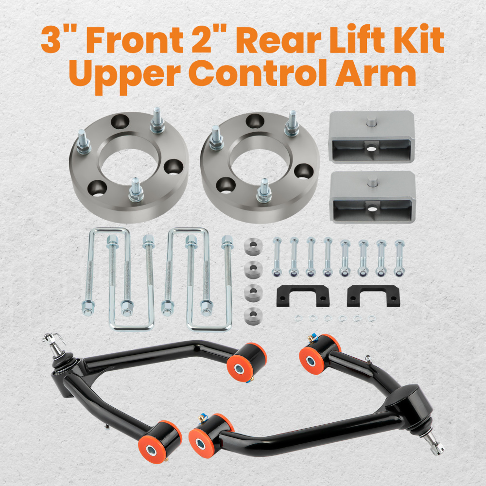 3 Front 2 Rear Lift Kit w/ Control Arms compatible for Chevy Silverado 1500 2007-2014