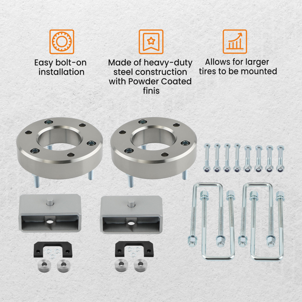 3 Front 2 Rear Lift Kit w/ Control Arms compatible for Chevy Silverado 1500 2007-2014