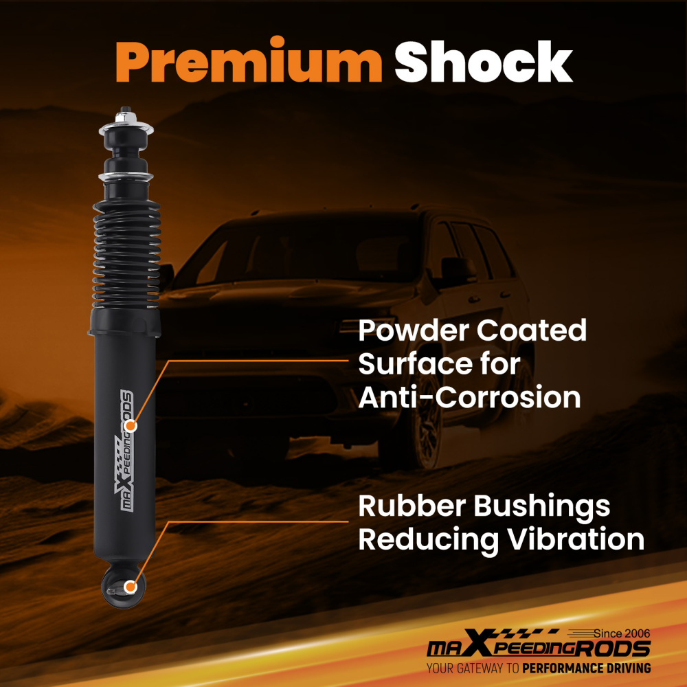 5 Front Drop Shocks compatible for Chevy GMC C1500 88-1998 2WD