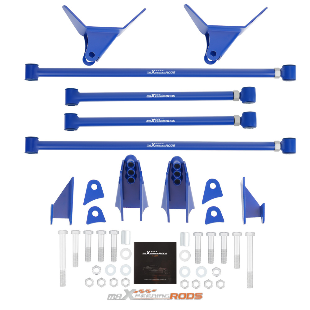 Triangulated Suspension 4 Link Kit 4x Bars compatible for Chevrolet S10 1994 95 96 97-04