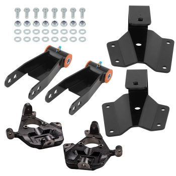 2/4 Drop Kit compatible for Chevy Silverado 1500 2WD 99-06 SpindlesShacklesHangers