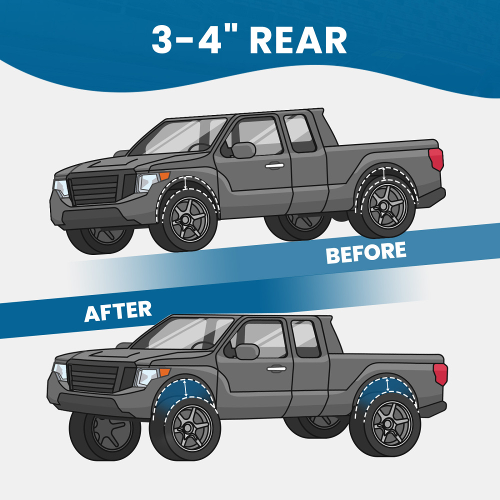 2 Front 3-4 Rear Drop Kit compatible for Chevy Silverado GMC Sierra 1500 2WD 1999-2006