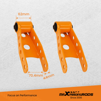 Rear 3 Drop Lowering Shackles Kit compatible for GMC Sierra 1500 SLE Crew Cab 2007