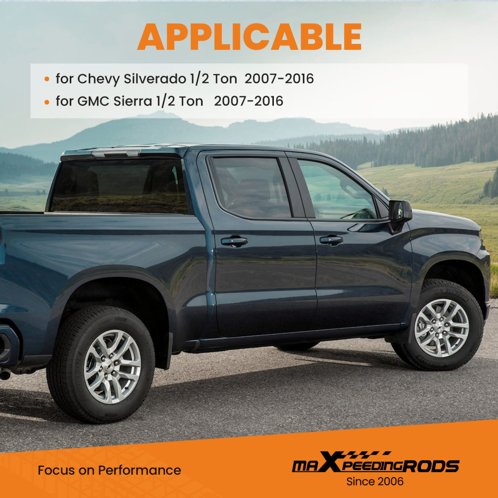 Rear 3 Drop Lowering Shackles Kit compatible for GMC Sierra 1500 SLE Crew Cab 2007