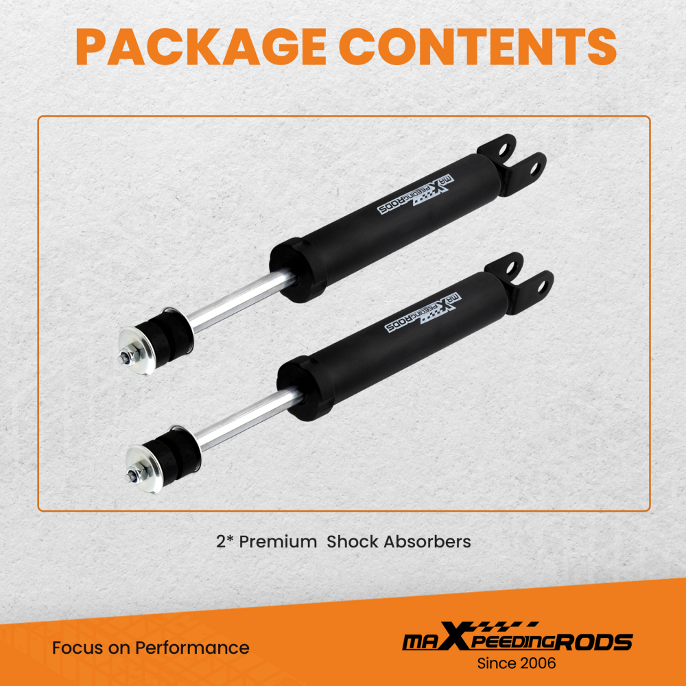 0-3 Front Shock Absorbers compatible for Chevy Silverado Compatible for GMC Sierra 1500 4WD 1999-06