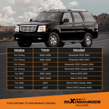 Shocks Front 0-3 Rear 2.5-6 Lift compatible for Chevy Silverado GMC Sierra 1500 4WD 99-06