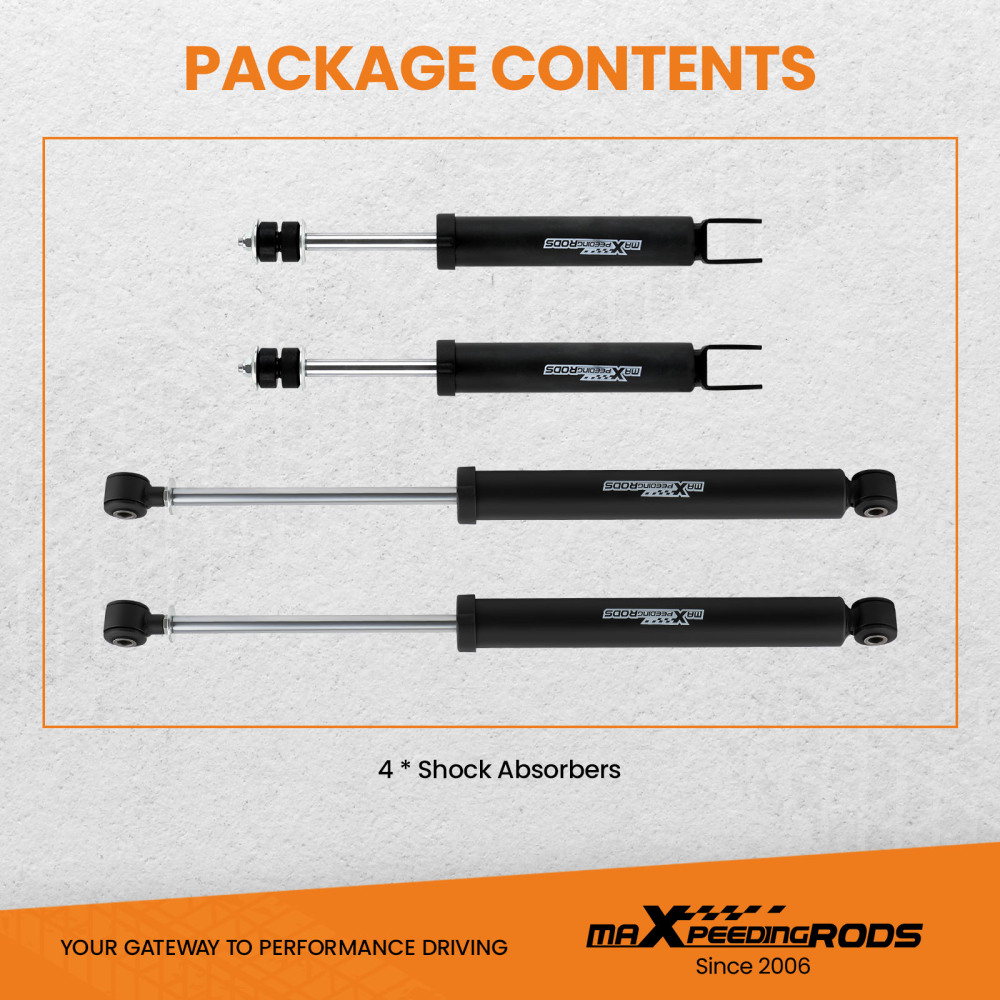 Shocks Front 0-3 Rear 2.5-6 Lift compatible for Chevy Silverado GMC Sierra 1500 4WD 99-06