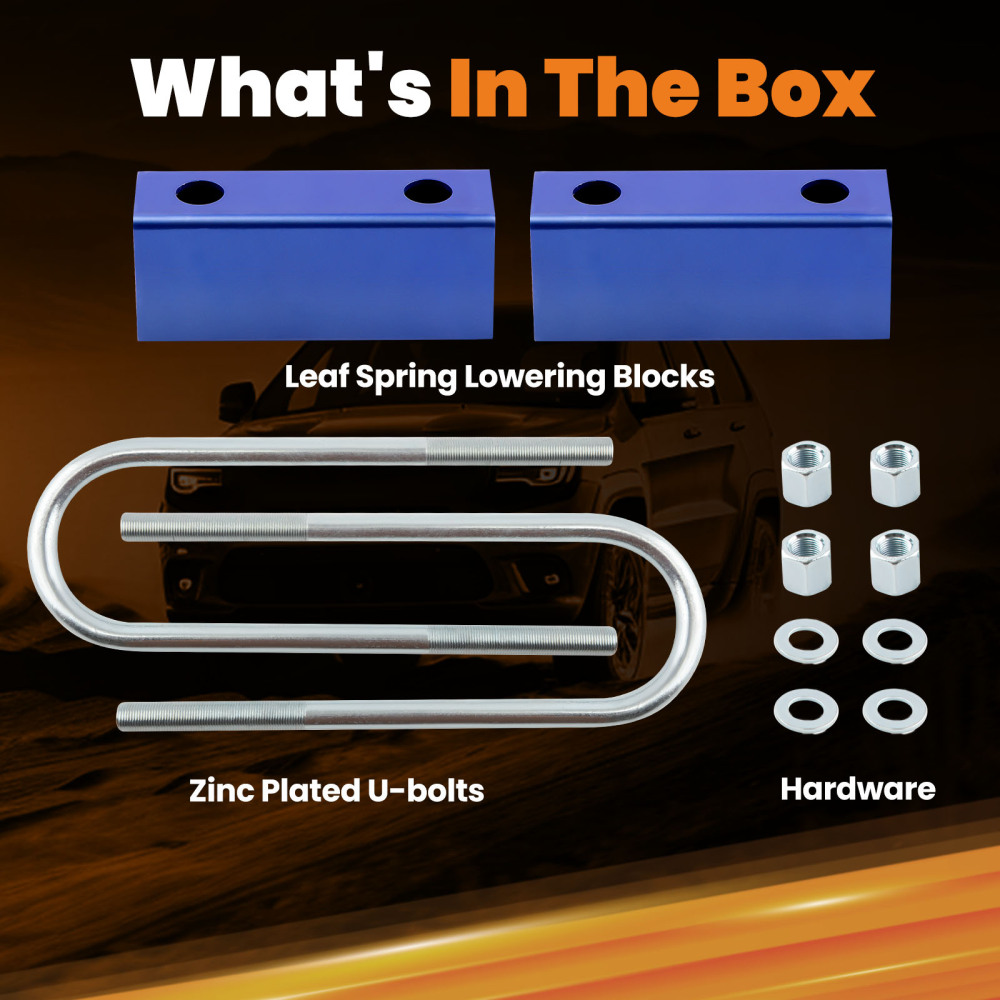 Kit de chute de blocs dabaissement de 3 pouces compatible pour GMC C10 1968-72 63-67