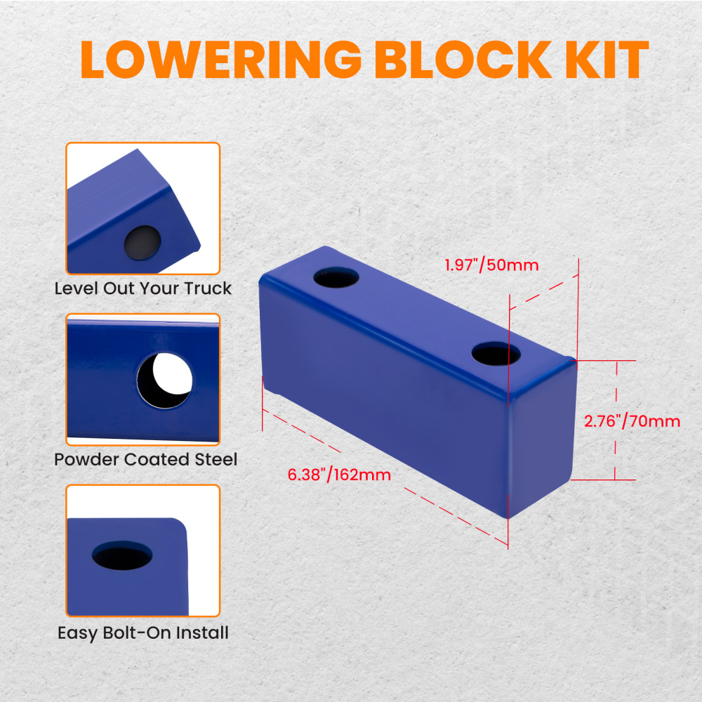 Rear Drop Kit 3 inch Lowering Blocks compatible for Chevy compatible for GMC C10 1963 1964-72