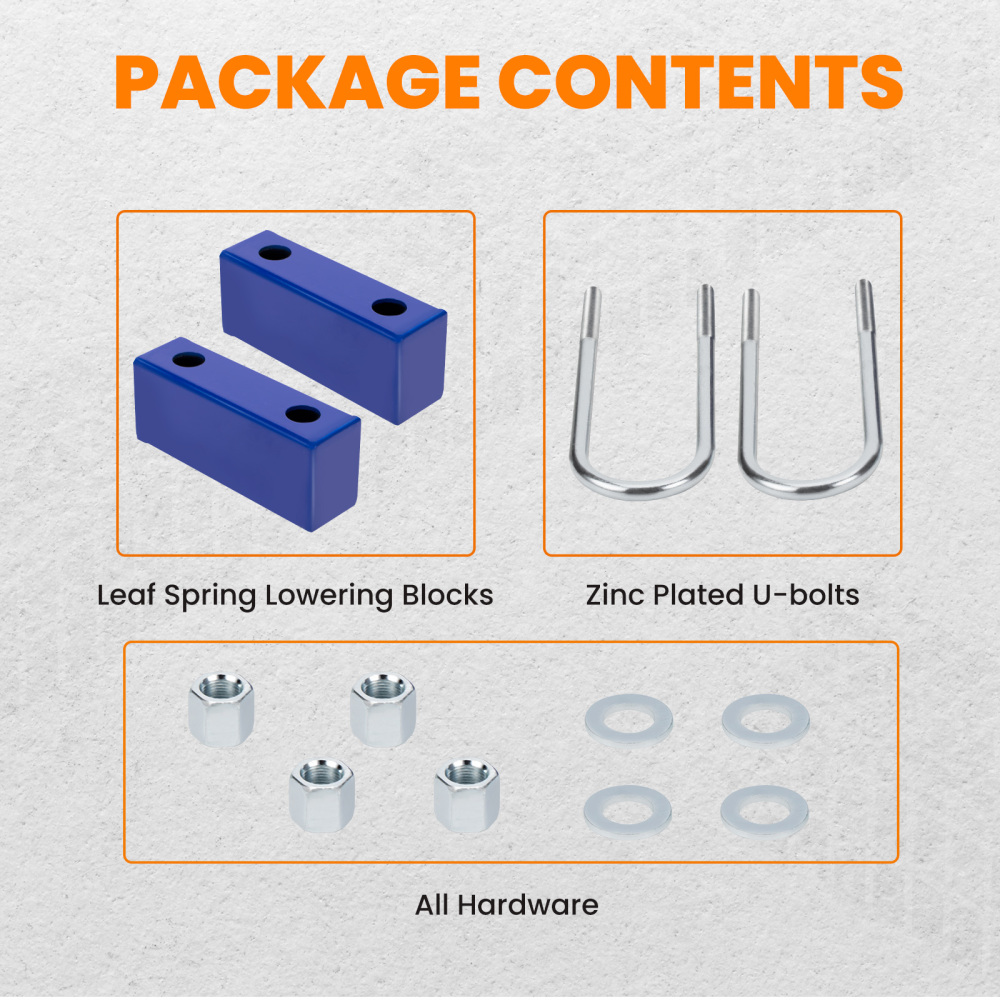 Rear Drop Kit 3 inch Lowering Blocks compatible for Chevy compatible for GMC C10 1963 1964-72