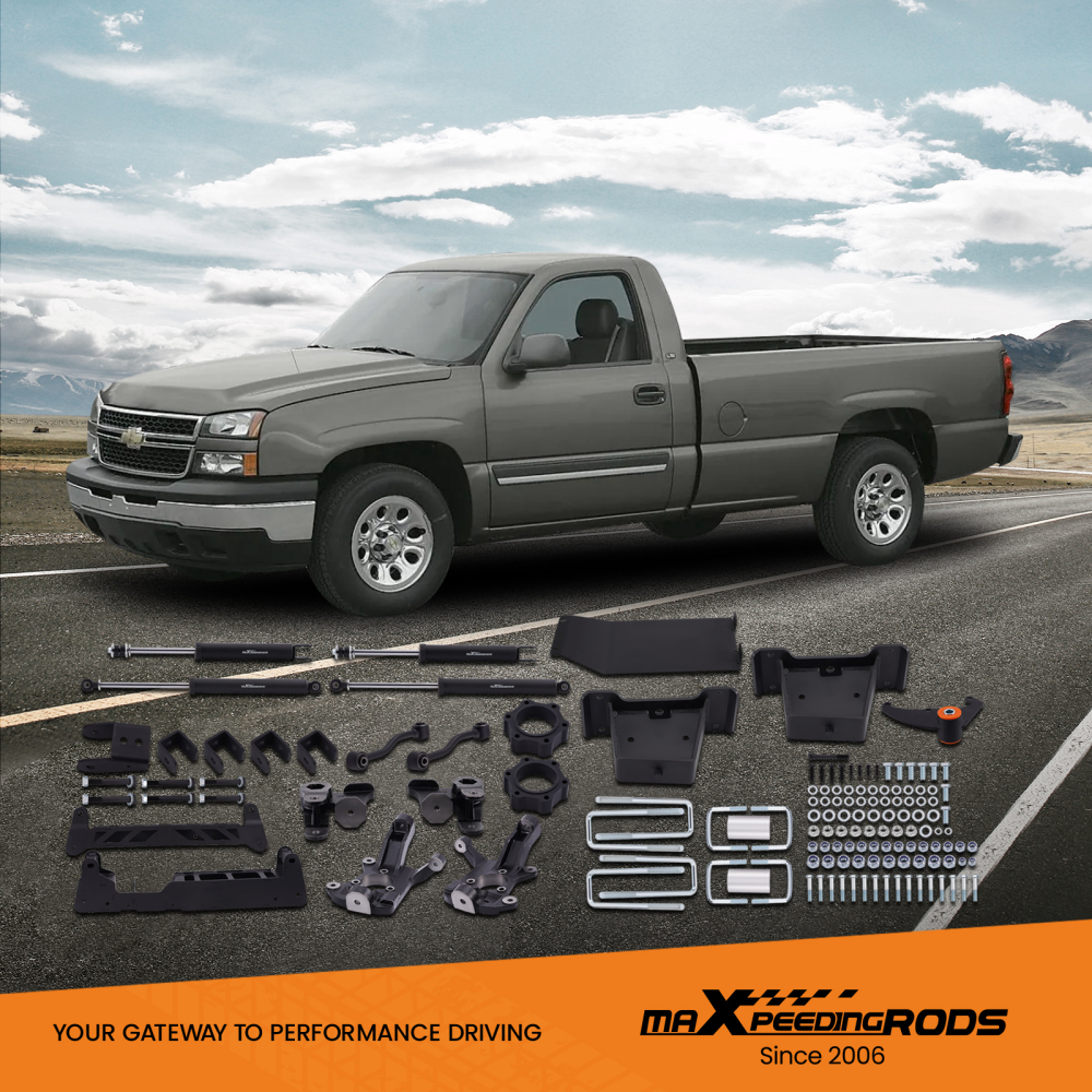 6 Suspension Lift Kit compatible for Chevy Silverado GMC Sierra 1500 4WD 1999-2006
