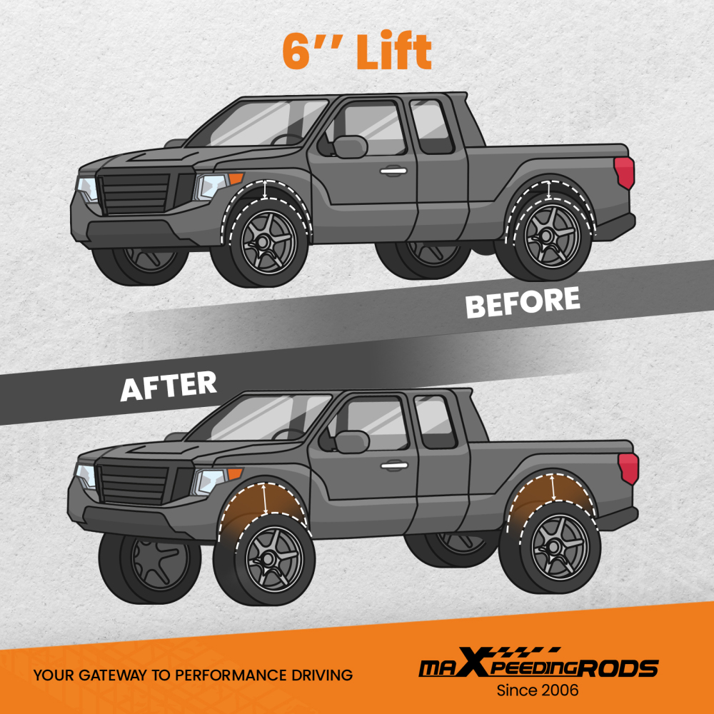 6 Suspension Lift Kit compatible for Chevy Silverado GMC Sierra 1500 4WD 1999-2006