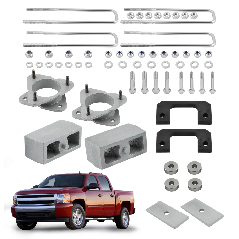 3.5 inch Front 3 inch Rear Lift Kit compatible for Chevrolet Silverado 1500 WT Standard Cab Pickup