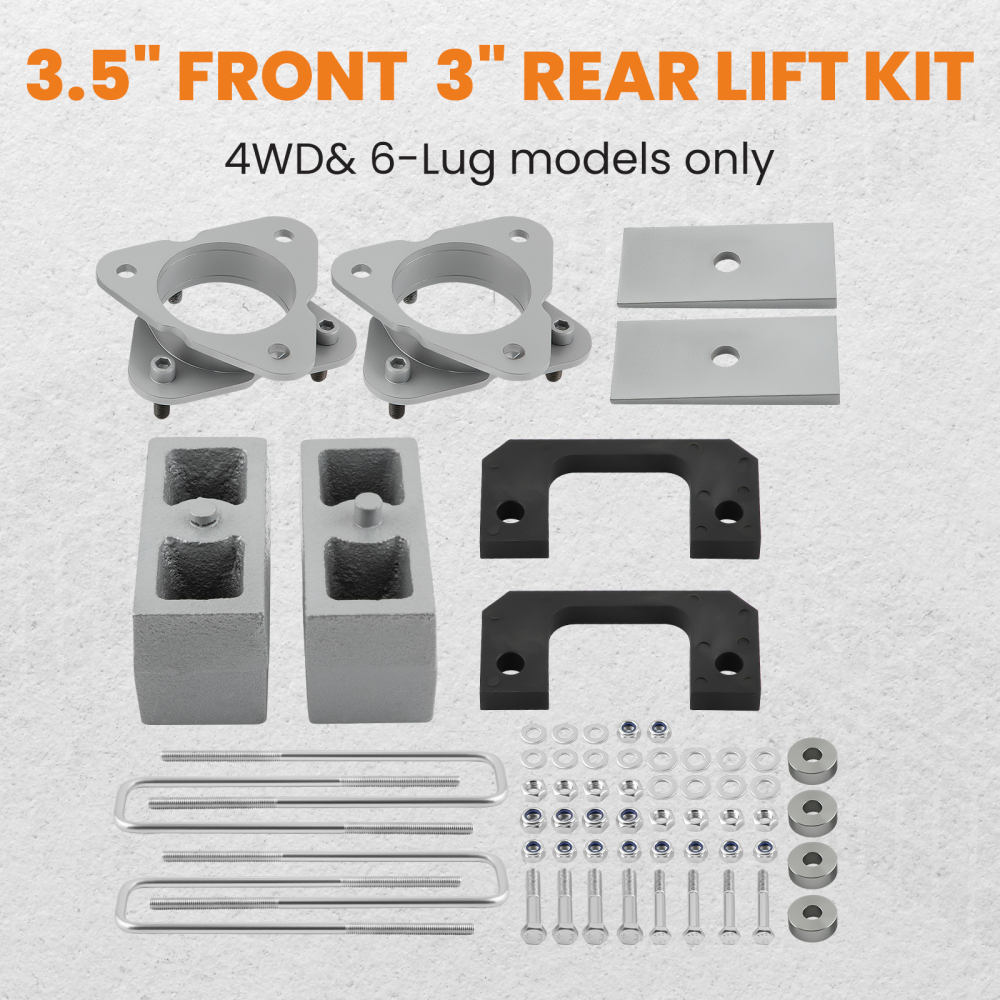 3.5 inch Front 3 inch Rear Lift Kit compatible for Chevrolet Silverado 1500 WT Standard Cab Pickup