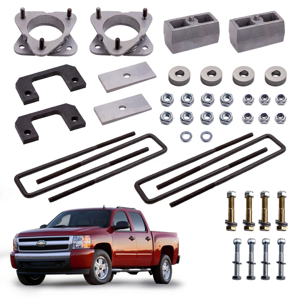 Compatible for Chevy Silverado 1500 4WD 2007-2018 3.5 inch Front + 3 inch inch Rear Lift Kit