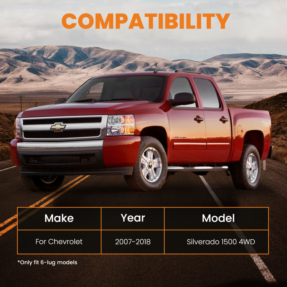 Compatible for Chevy Silverado 1500 4WD 2007-2018 3.5 inch Front + 3 inch inch Rear Lift Kit