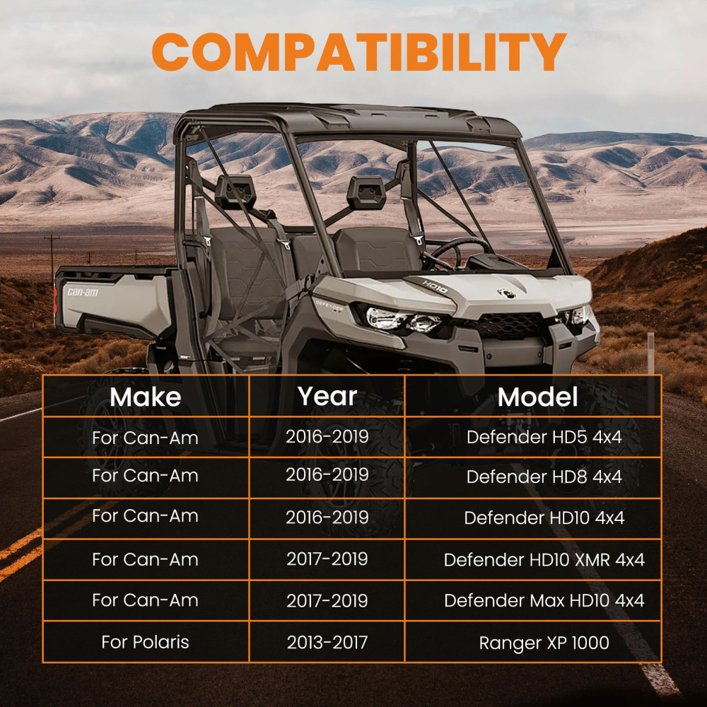 4x Bracket Lift Kit 2 Liftfor compatible for Can-Am Defender HD5 HD8 2016-2019 4x4 Black