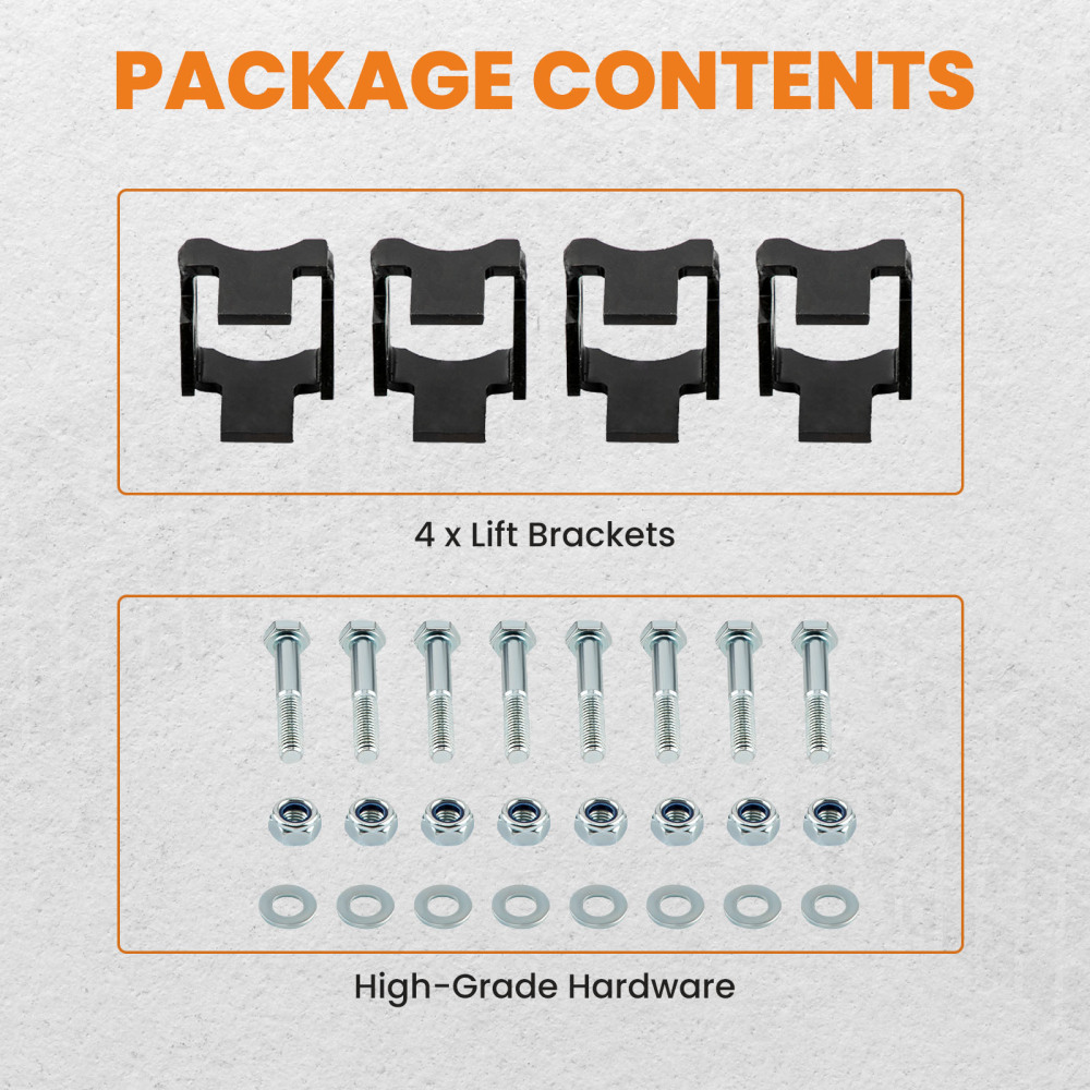 4x Bracket Lift Kit 2 Liftfor compatible for Can-Am Defender HD5 HD8 2016-2019 4x4 Black