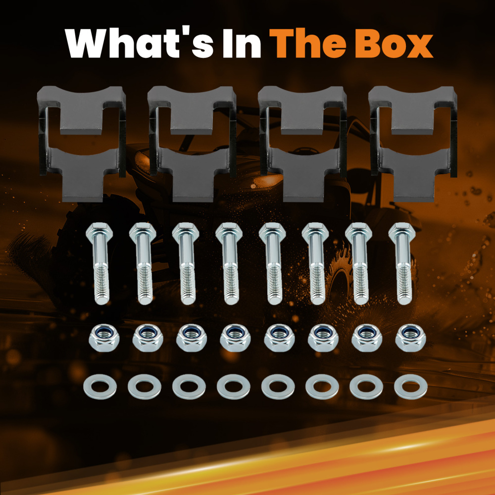 4x Bracket Lift Kit 2 Liftfor compatible for Can-Am Defender HD5 HD8 2016-2019 4x4 Black