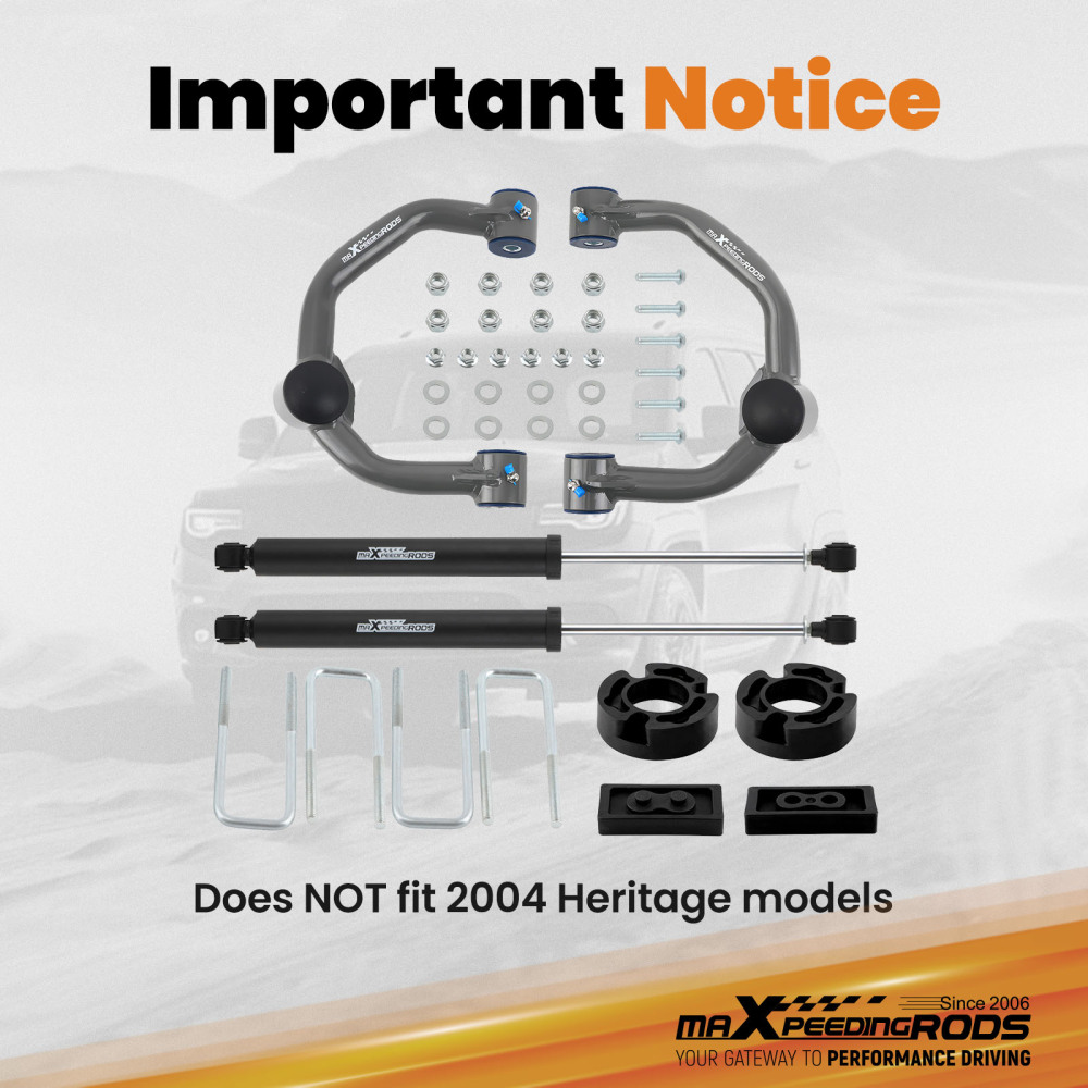 2.5 Leveling Lift Kit w/ Front Upper Control Arm compatible for Ford F150 4WD 2004-2008