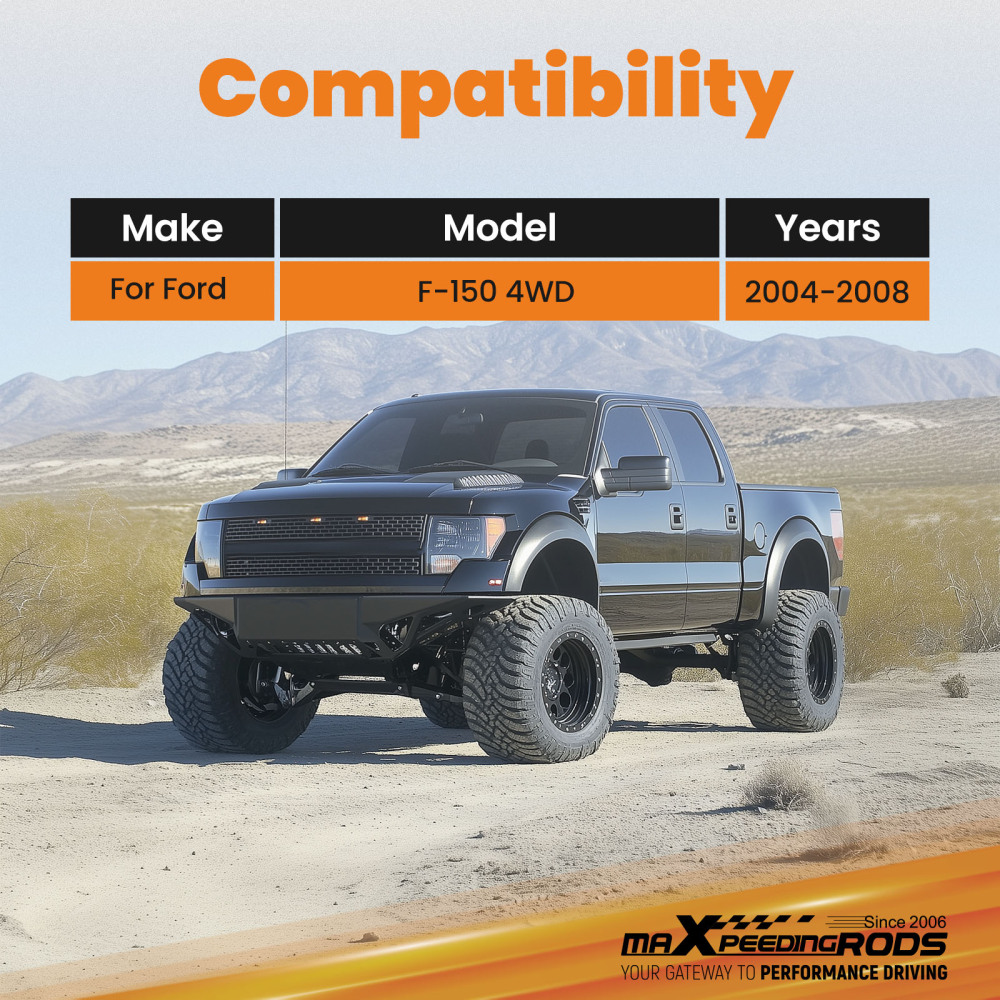 2.5 Leveling Lift Kit w/ Front Upper Control Arm compatible for Ford F150 4WD 2004-2008