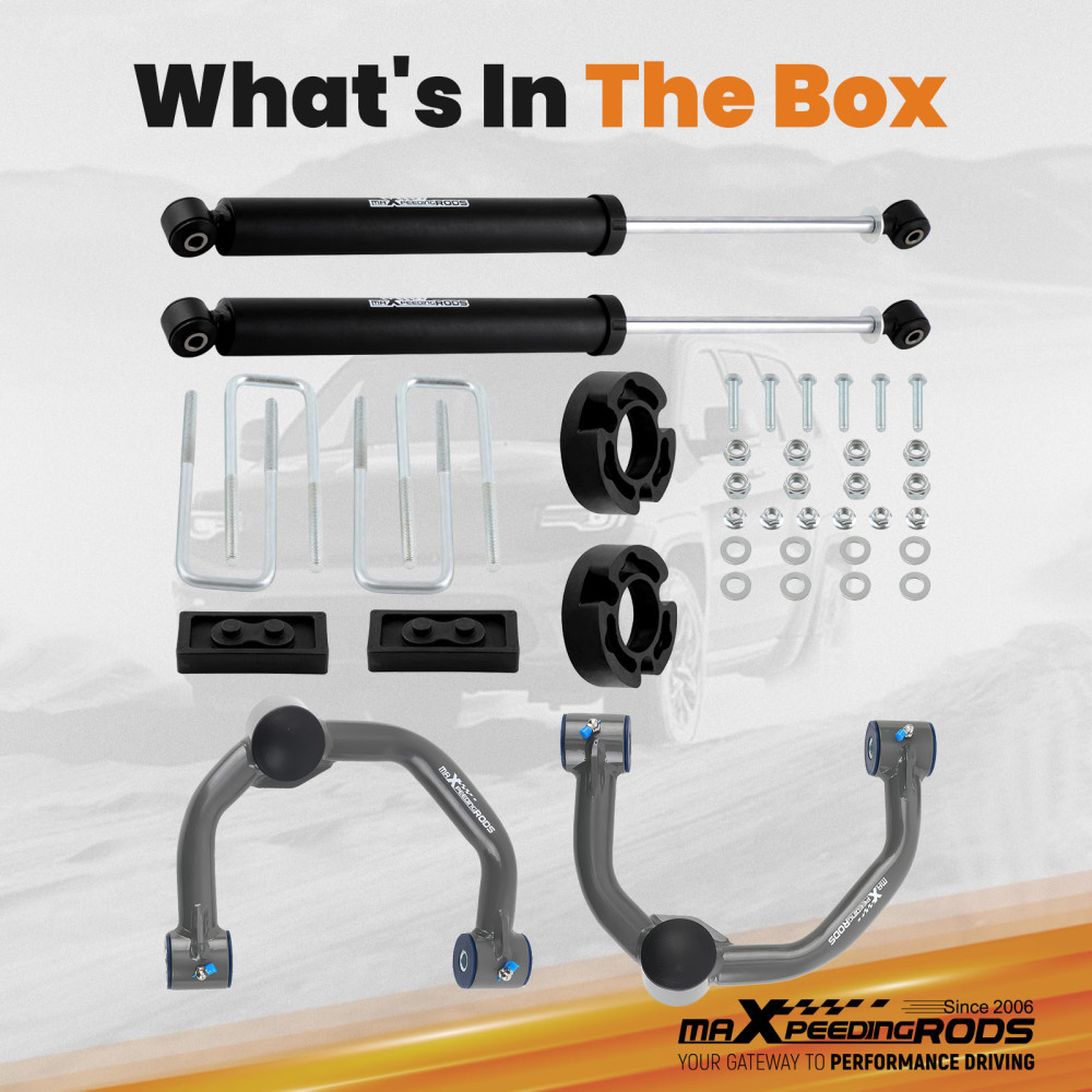 2.5 Leveling Lift Kit w/ Front Upper Control Arm compatible for Ford F150 4WD 2004-2008