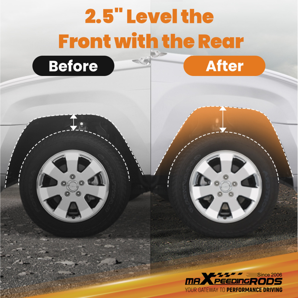 2.5 Leveling Lift Kit w/ Front Upper Control Arm compatible for Ford F150 4WD 2004-2008