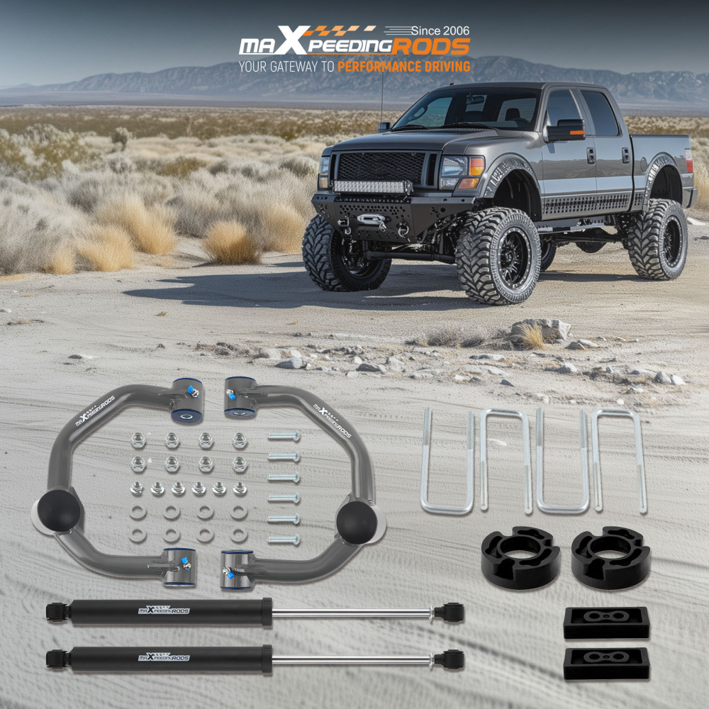 2.5 Leveling Lift Kit w/ Front Upper Control Arm compatible for Ford F150 4WD 2004-2008