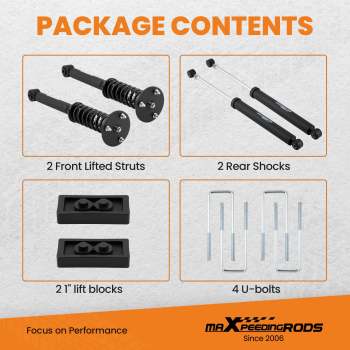 maXpeedingrods 2in Leveling Lift Kit Struts + Shock compatible for Ford F150 4WD 2009-2013