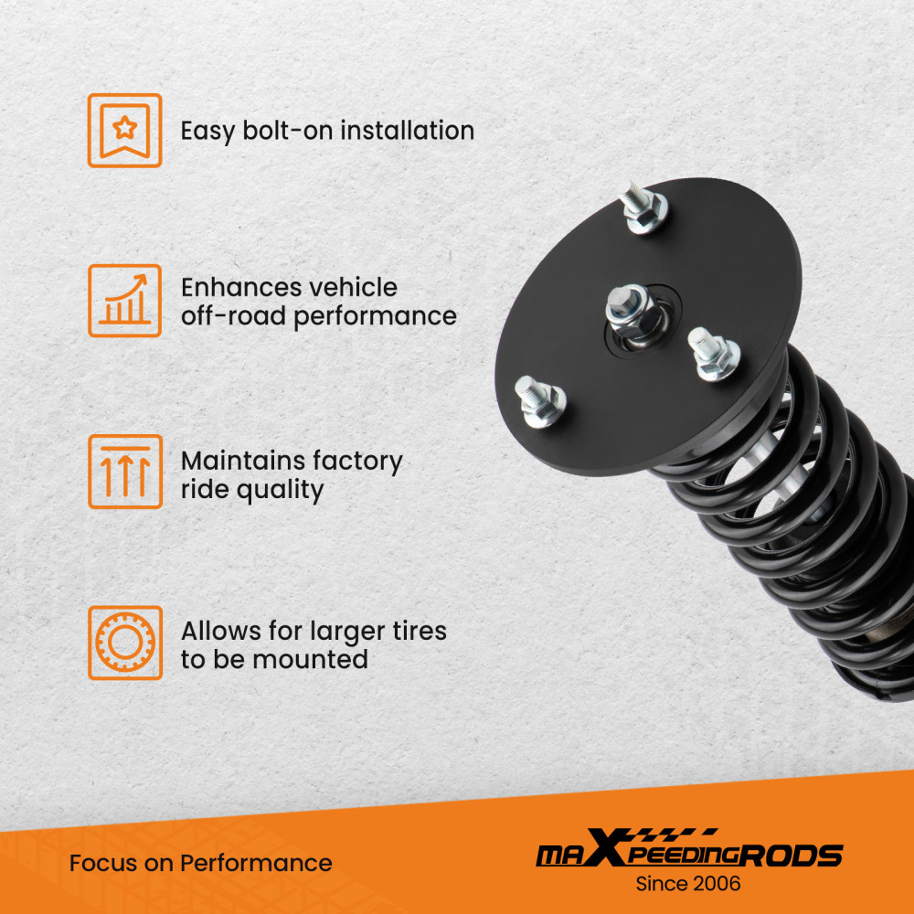 maXpeedingrods 2in Leveling Lift Kit Struts + Shock compatible for Ford F150 4WD 2009-2013