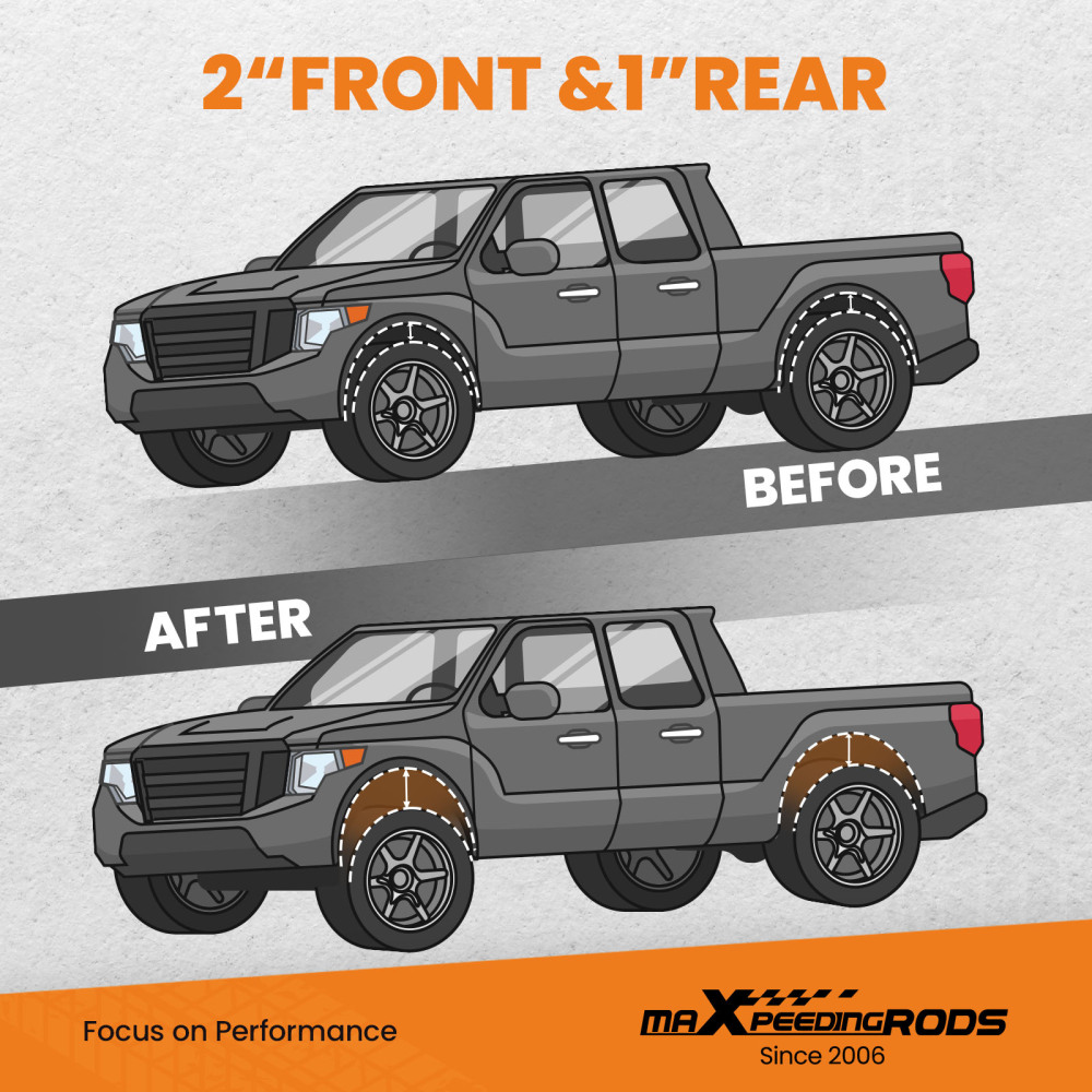 maXpeedingrods 2in Leveling Lift Kit Struts + Shock compatible for Ford F150 4WD 2009-2013