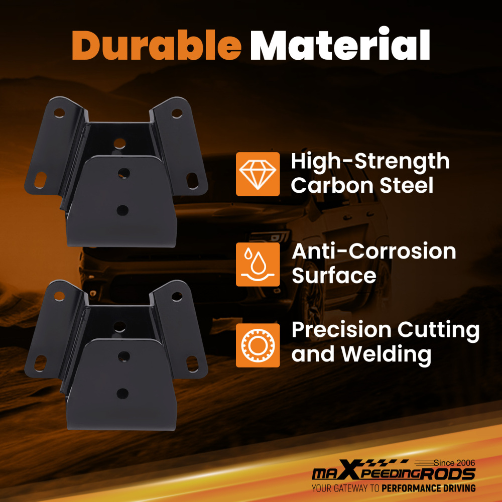 4 Rear Drop Lowering Kit Shackles Hangers compatible for Ford F-150 F-100 2WD 1973-1996