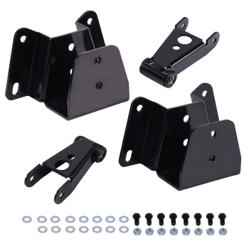 4 Rear Drop Lowering Kit Shackles Hangers compatible for Ford F-150 F-100 2WD 1973-1996