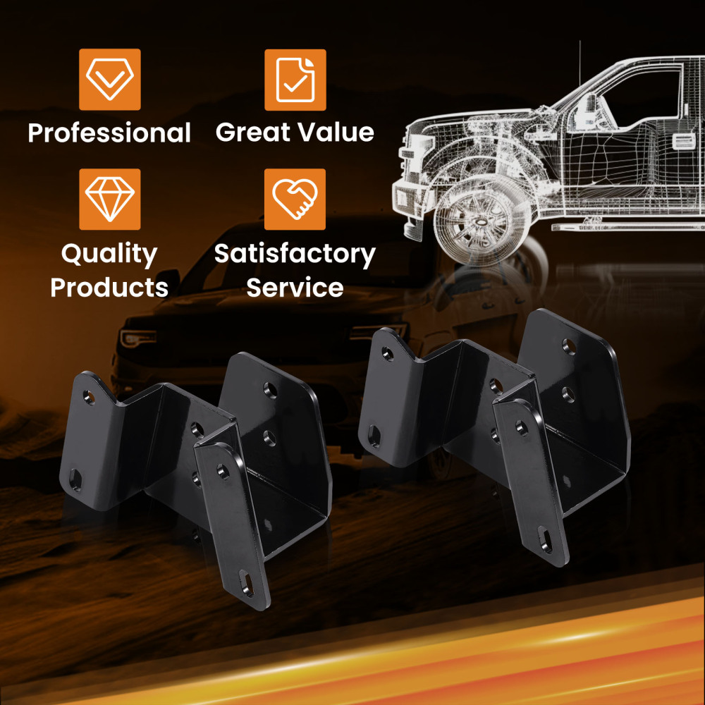 4 Rear Drop Lowering Kit Shackles Hangers compatible for Ford F-150 F-100 2WD 1973-1996