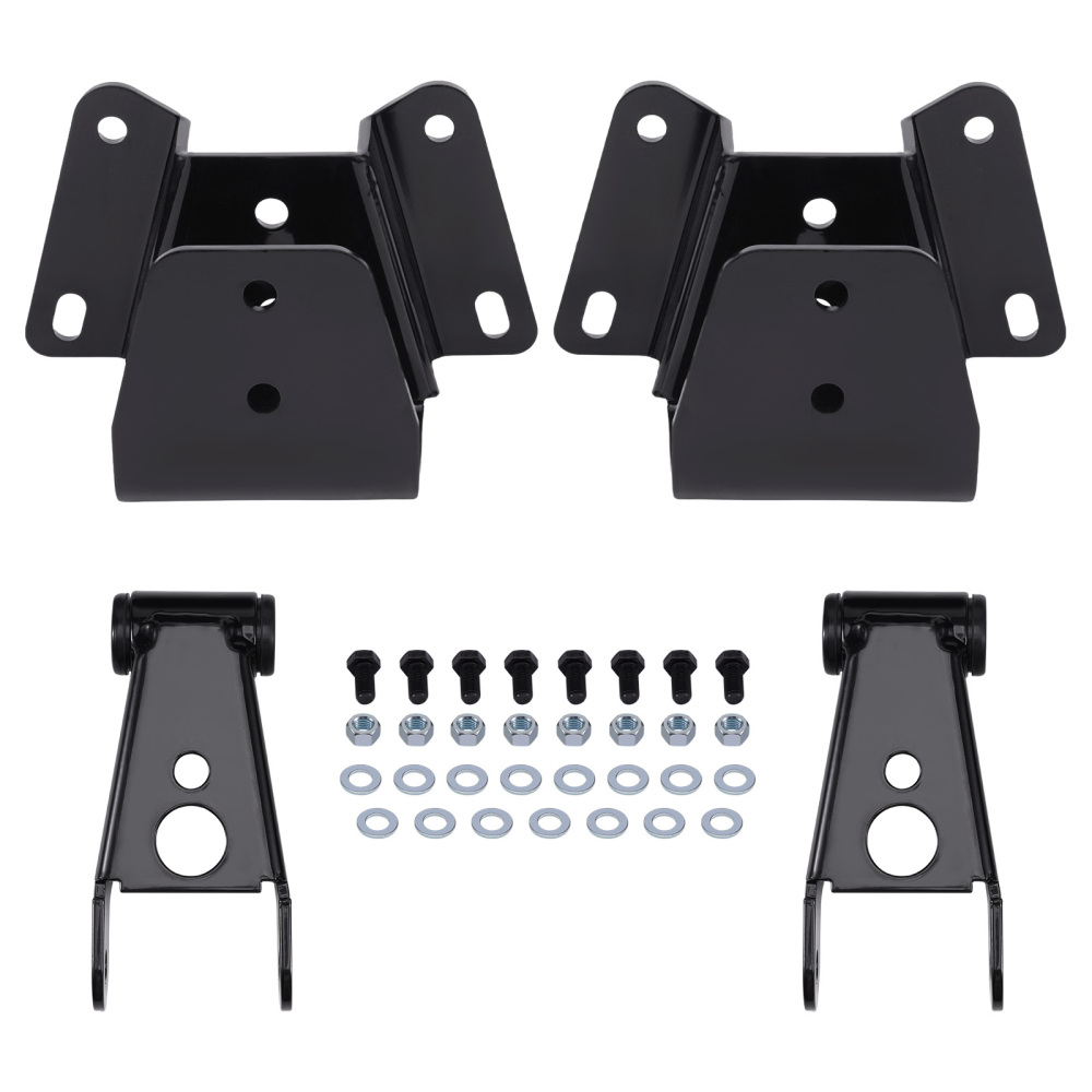 4 Rear Drop Lowering Kit Shackles Hangers compatible for Ford F-150 F-100 2WD 1973-1996