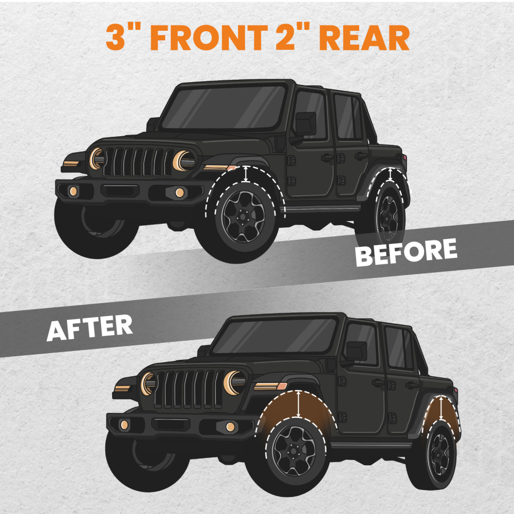 Kit di sollevamento del livello compatibile per Ford Explorer 2002-2005 2WD 4WD Distanziatori anteriori e posteriori