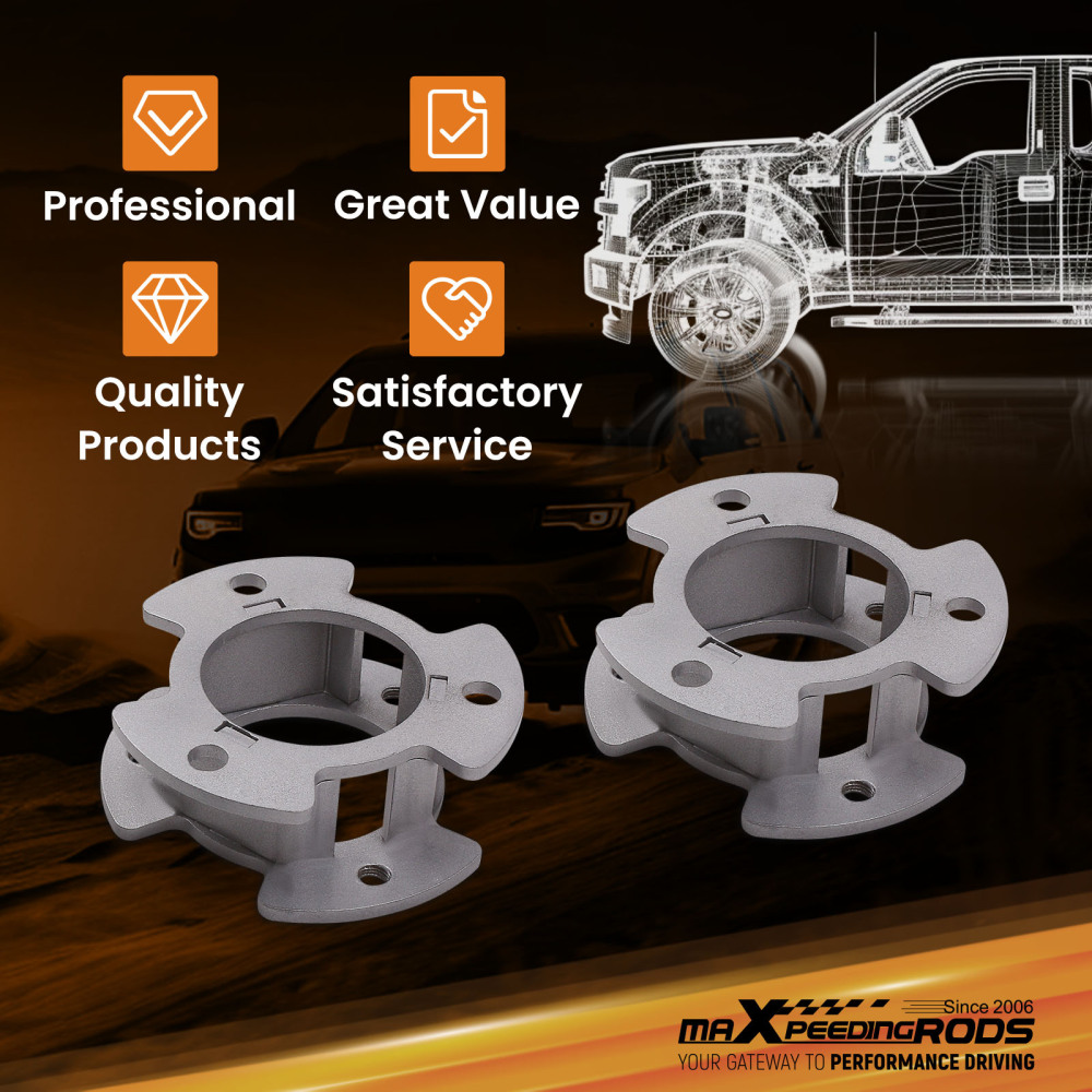 2.5in Front Leveling Lift Kit Strut Spacers compatible for Ford Ranger 2019-2022 2WD 4WD
