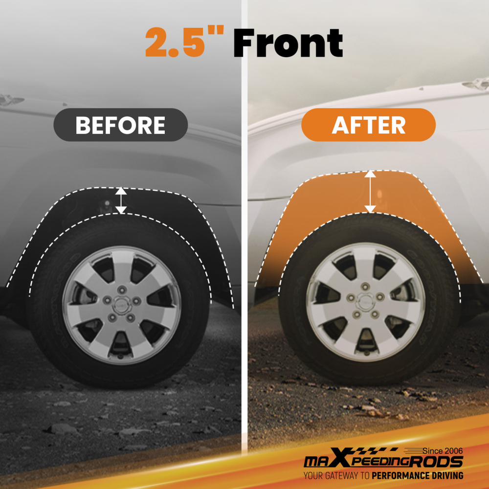 2.5in Front Leveling Lift Kit Strut Spacers compatible for Ford Ranger 2019-2022 2WD 4WD